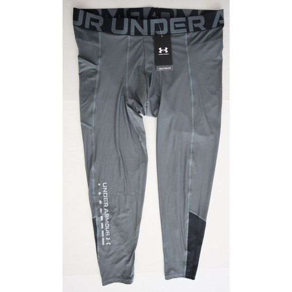 Under Armour 1370663 012 Men's Sz 2XL Gray Heatgear Vent Baselayer Leggings $60 - Picture 1 of 10